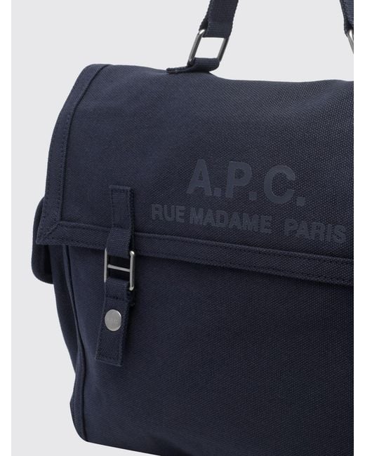 A.P.C. Blue Shoulder Bag for men