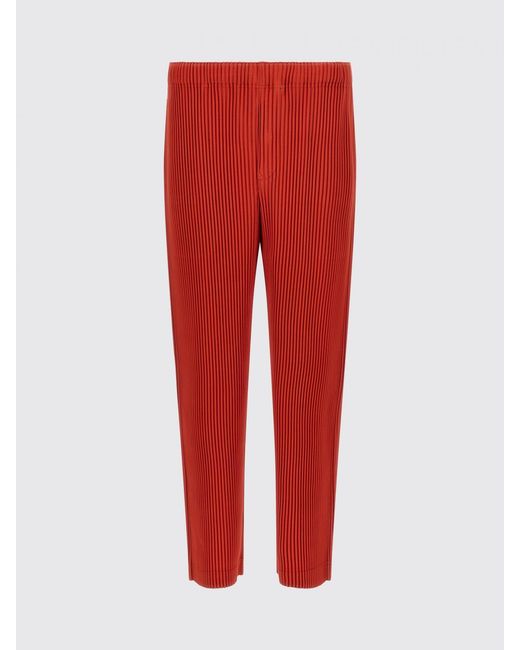 Homme Plissé Issey Miyake Red Trousers for men