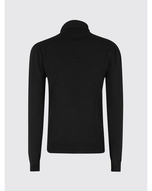 Alberta Ferretti Blue Slim Fit Virgin Wool Turtleneck Jumper With Ribbed Trims