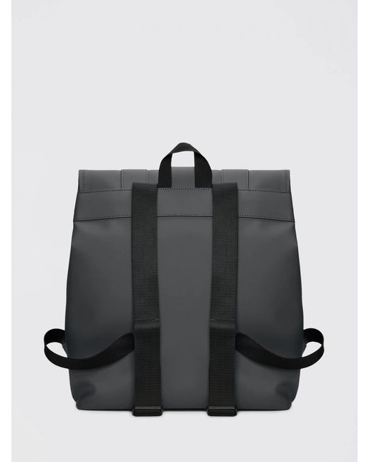 Rains Gray Msn Waterproof Pu Backpack for men