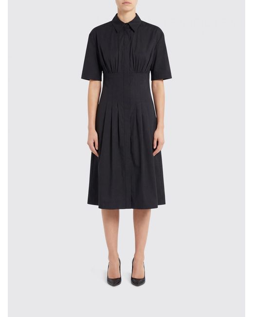 Semicouture Blue Sandra Cotton Chemisier Dress
