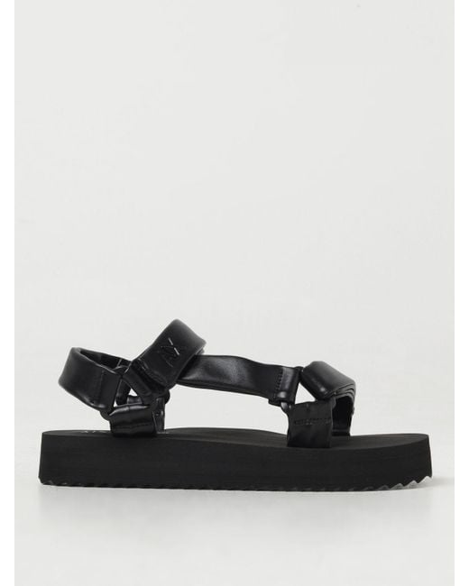 Sandalo in pelle sintetica di Armani Exchange in Black
