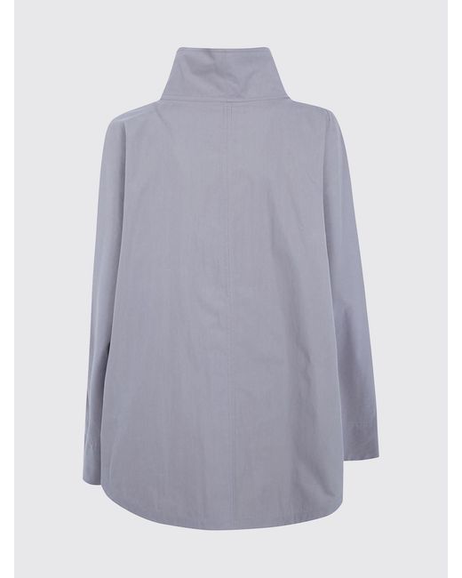 Totême  Gray Parachute Water-Repellent Technical Fabric Jacket With High Neck
