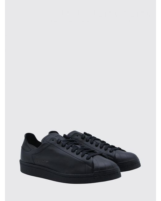 Y-3 Black Superstar Leather Sneakers for men