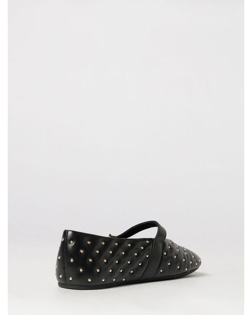 Ferragamo White Gancini Buckle Studded Nappa Mary Jane Flats