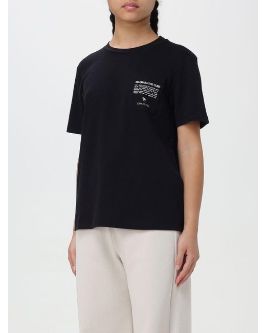 Max Mara Black Jersey T-shirt With Pocket