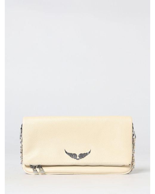 Zadig & Voltaire Natural Zadig &Amp Voltaire Rock Grained Leather Pouch By