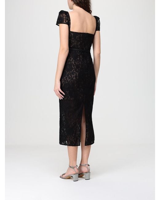 Self-Portrait Black Lace Midi Dress