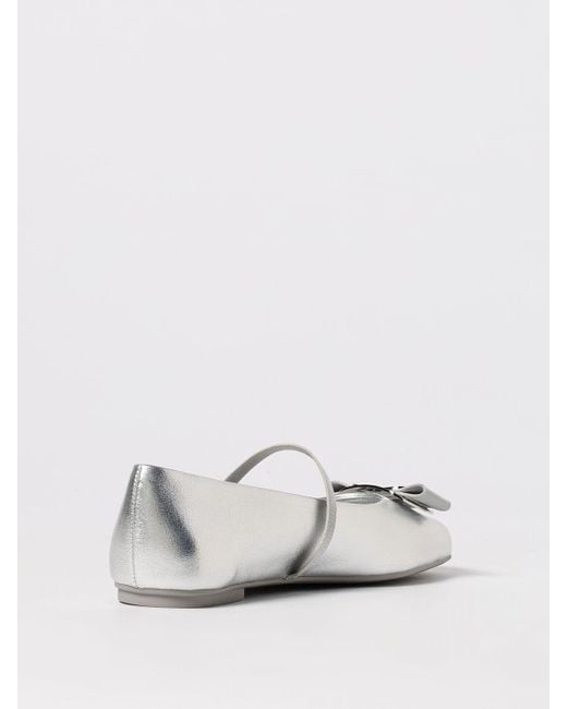 Ferragamo White Ballet Flats