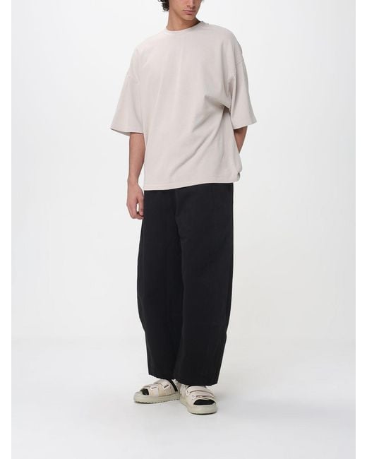 Entire studios Black Cotton Wide Leg Trousers for men