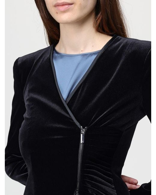 Emporio Armani Black Velvet Blazer Jacket