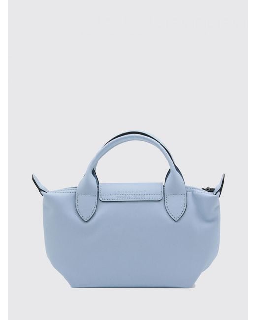 Longchamp Blue Le Pliage Xtra Leather Handbag With Removable Strap