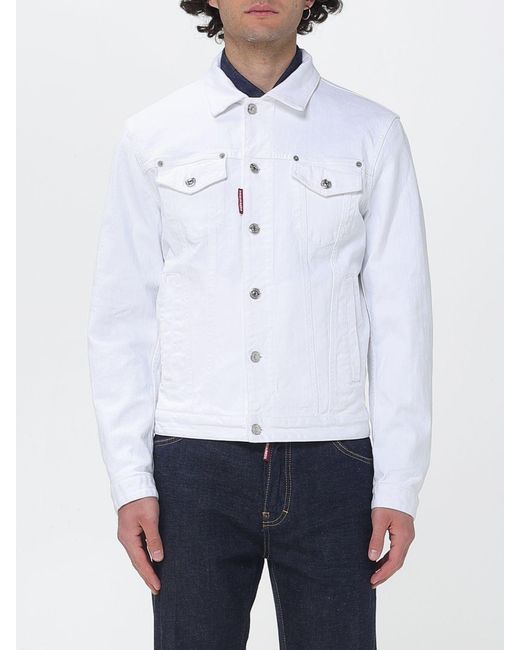 DSquared² White Denim Jacket for men