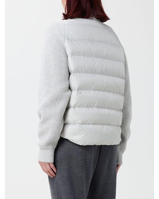 Brunello Cucinelli Gray Short Quilted Down Jacket