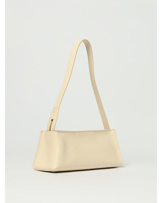 Marni Natural Calfskin Shoulder Bag With Logo