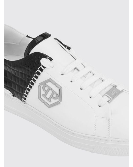 Philipp Plein White Leather Sneakers for men