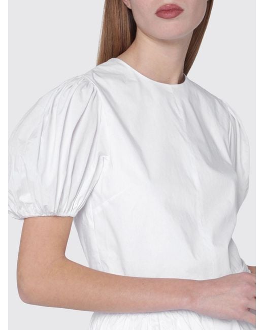 ROTATE BIRGER CHRISTENSEN White Alix Organic Cotton Top