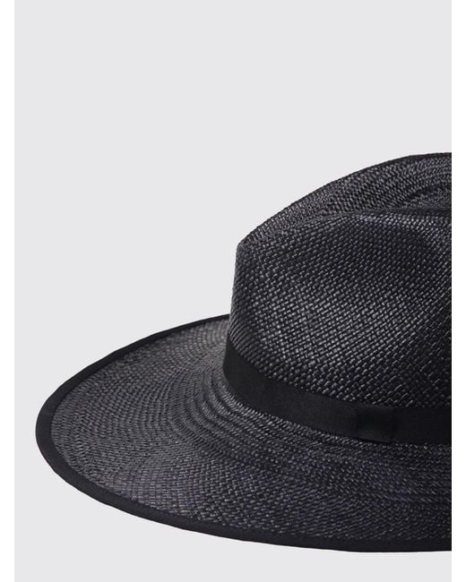 Max Mara Black Raffia Hat
