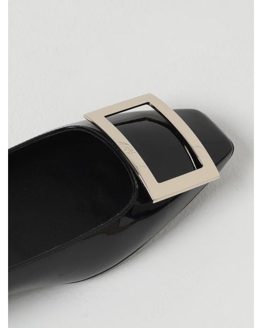 Roger Vivier Black Trompette Ballerinas By