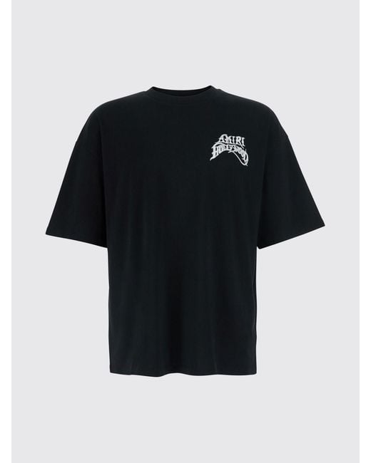 Amiri Black Relaxed Fit Cotton T-Shirt With Contrast Logo for men