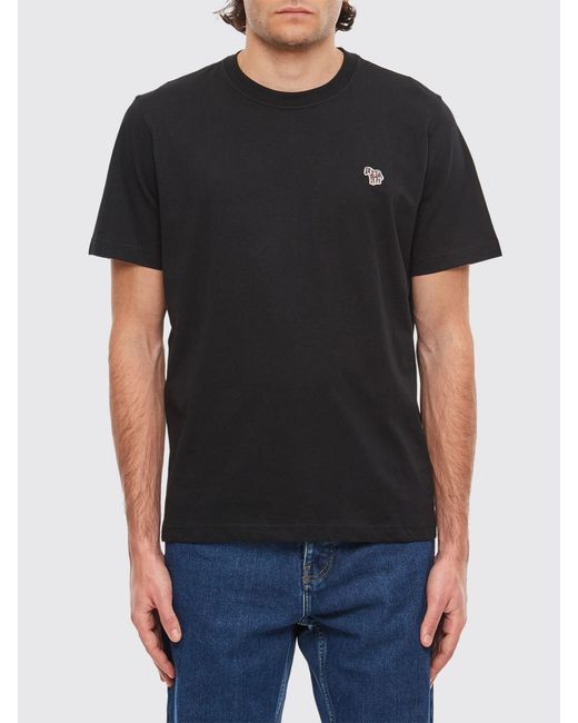 Paul Smith Black Crew Neck Cotton T-Shirt for men