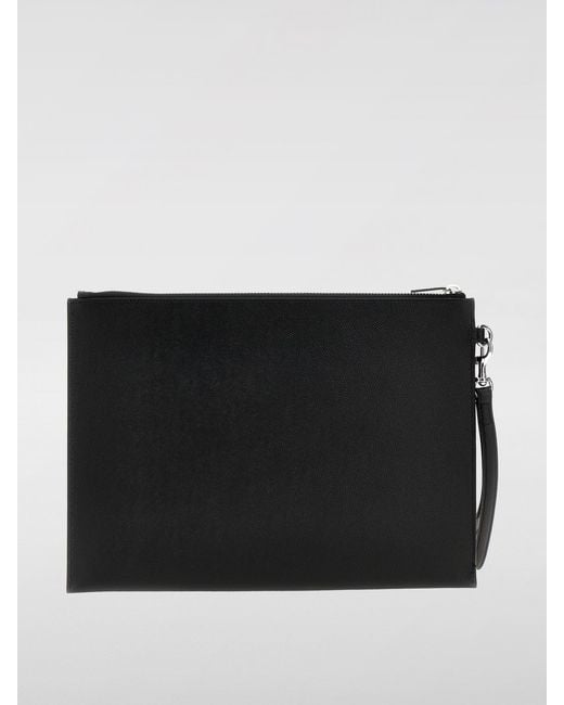 Saint Laurent Black Grain De Poudre Leather Clutch for men
