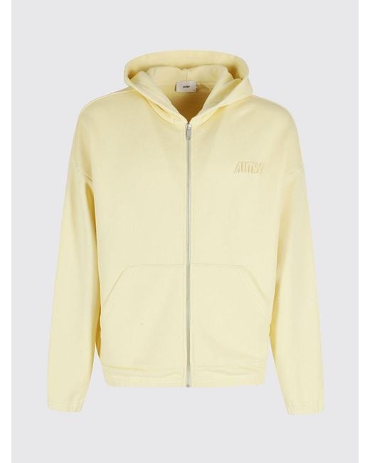 Sudadera Con Capucha Y Cremallera De Algodón Autry de hombre de color Yellow