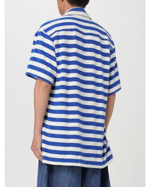 Camicia in spugna di cotone con logo di Vivienne Westwood in Blue da Uomo
