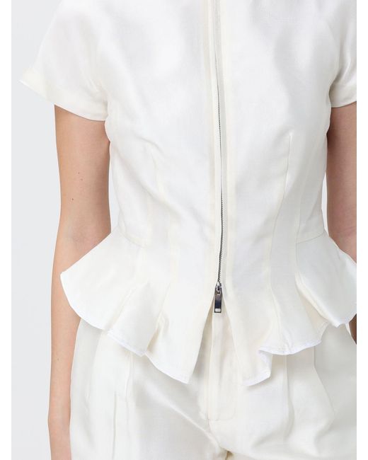 Staud White Wool And Silk Jacket