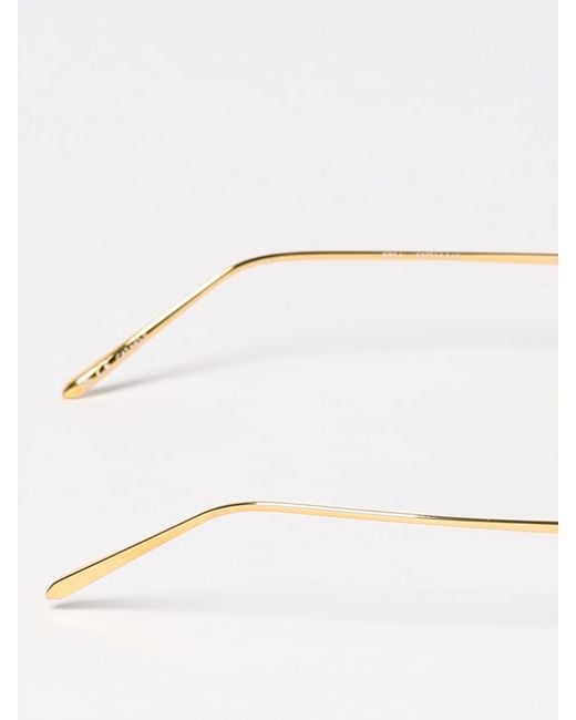 Linda Farrow Metallic Metal Sunglasses