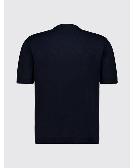 Gucci Blue Gg Cotton Knit Top for men