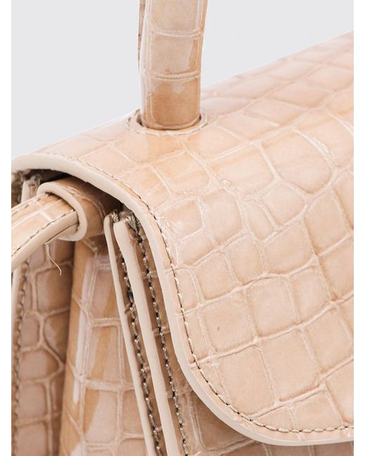 By Far Natural Mini 2.0 Croc Print Leather Bag