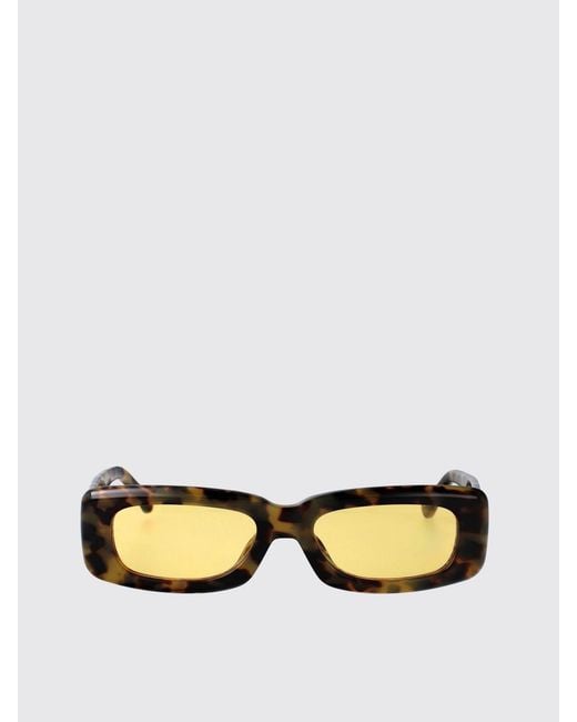 The Attico Brown Linda Farrow X Mini Marfa Acetate Sunglasses