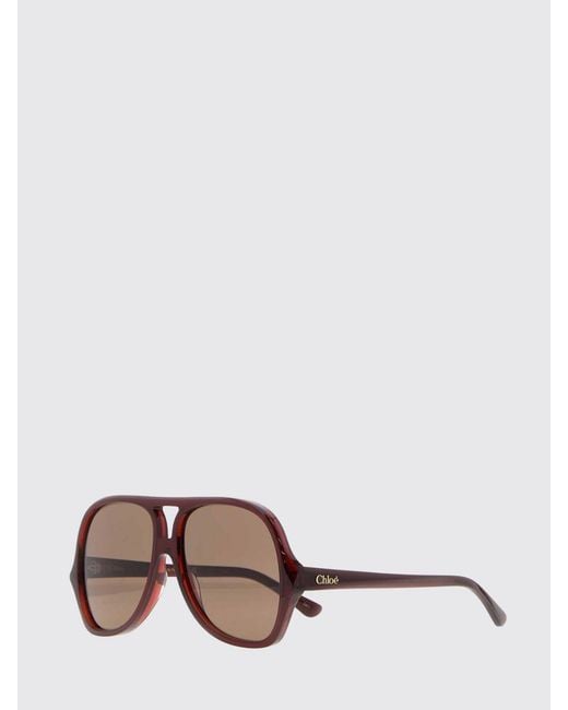 Chloé Black ChloÉ Aviator Acetate Sunglasses With Double Bridge