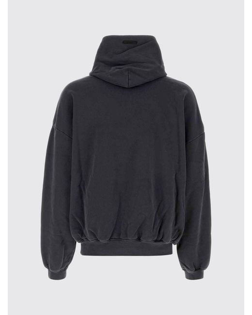 Fear Of God Gray Cotton Logo Hoodie for men