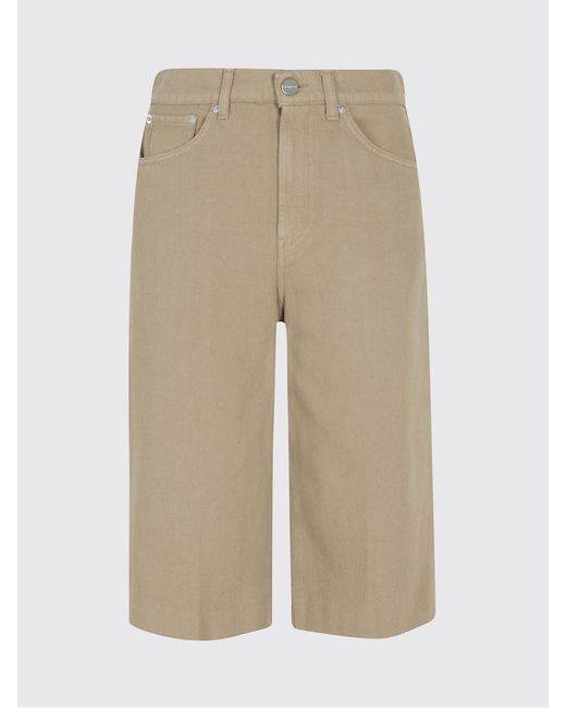 Dondup Natural Cropped Cotton Trousers