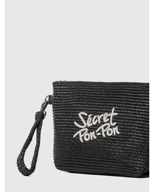 Secret Pon-pon Black Shoulder Bag