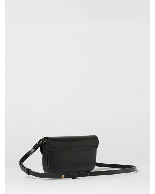 Pinko Black Saddle Flat Leather Bag