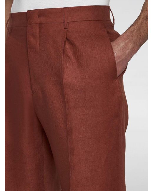 Pantalon Tagliatore pour homme en coloris Red