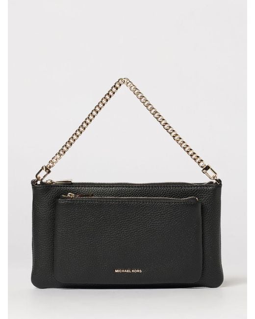 Michael Kors Black Jet Set Medium Convertible Hammered Leather Bag for men