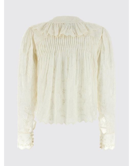 Isabel Marant White Cotton And Silk Zelly Blouse