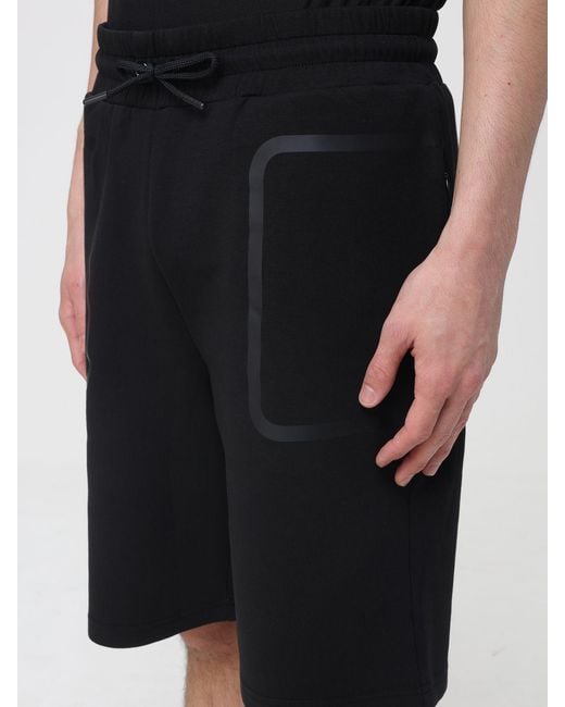 Peuterey Black Cotton Blend Jogging Shorts for men