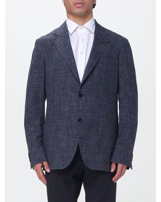 Lardini Blue Single-Breasted Blazer for men