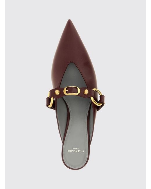 Balenciaga White City Studded Calfskin Mules With Medium Stiletto Heel
