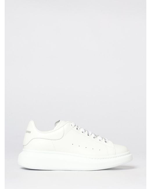 McQueen White Oversized Leather Sneakers for men
