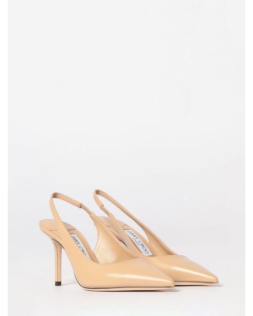 Jimmy Choo Natural Love Leather Slingback Pumps