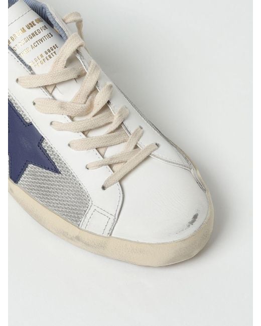 Sneakers Super-Star in pelle used e nylon di Golden Goose Deluxe Brand in Blue da Uomo
