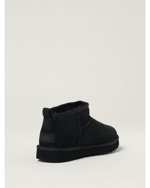 Ugg Black Classic Ultra Mini Suede Ankle Boots