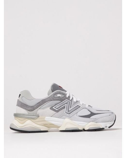 New Balance White 9060 Suede And Mesh Sneakers for men