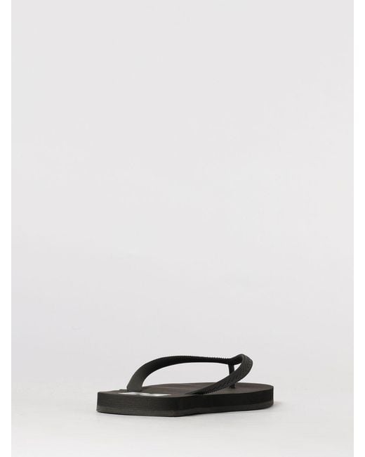DSquared² Black Rubber Flip Flops for men